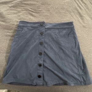Express Dark Blue suede like material Skirt size 4 barely worn